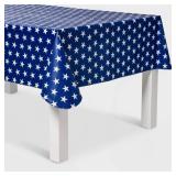 84" x 60" Stars Print Tablecover Blue - Sun Squad