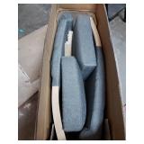 Roundhill Furniture Habit Solid Wood Tufted Parsons Dining Chair, Gray, Set of 2