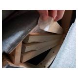 Roundhill Furniture Habit Solid Wood Tufted Parsons Dining Chair, Gray, Set of 2