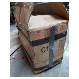 Roundhill Furniture Habit Solid Wood Tufted Parsons Dining Chair, Gray, Set of 2