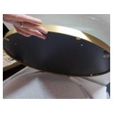 Iron Framed Round Mirror, Gold, 24 Inches