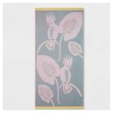 XL Jacquard Cockatoo Beach Towel Aqua - Opalhouse
