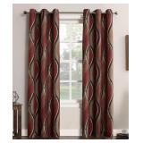 Intersect Geometric Print Curtain Panel (set of 2)