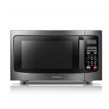 Toshiba EM131A5C-BS Microwave Oven with Smart Sensor, Easy Clean Interior, ECO Mode and Sound On/Off, 1.2 Cu.ft, 1100W, Black Stainless Steel