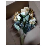 Tan Rose Bouquet, Rosa Indica displayed with lavender