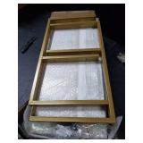 Side Shelf, White top, Gold Legs 12"x20"