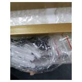 Side Shelf, White top, Gold Legs 12"x20"