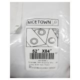 NiceTown White Blackout Curtains, 52"x84"