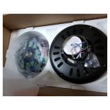 Gracewood Hollow Lemsine Blue Stained Glass Tiffany-style Ceiling Fan - 52"L x 52"W x 19"H- Retail:$224.49