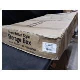 71 Gallon Rattan Deck Box, Black- Retail:$78.48