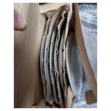 10 Strawberry Street Coupe Silver Line Dinner Plate, Set of 6- Large And 12 Small Plates