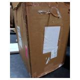 19 in. Metal Table Lamp Antique Brass with Glass Shade- Retail:$85.99