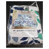 Glory Lana 3 Pc Quilted Coverlet Set, Queen Size