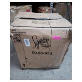 Tallenger Black/Dark Brown Tall Upholstered Swivel Barstool, Set of 2 - 23"W x 22"D x 43"H- Retail:$367.49