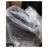 Tallenger Black/Dark Brown Tall Upholstered Swivel Barstool, Set of 2 - 23"W x 22"D x 43"H- Retail:$367.49