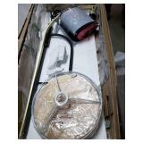 Versanora - Danna Arc Floor Lamp with USB Port, Wood Table, Marble Base- Retail:$164.99