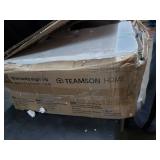 Versanora - Danna Arc Floor Lamp with USB Port, Wood Table, Marble Base- Retail:$164.99