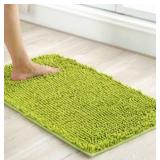 Non Slip Absorbant Bath Rug Set Of 2, Grassy Green