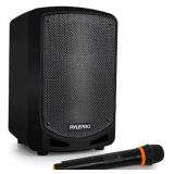 Pyle BT Karaoke PA Speaker - Indoor / Outdoor Portable Sound System with Wireless Mic, Audio Recording, re-chrg battery, USB / SD Reader, Stand Mount - For Party, Crowd Control