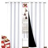 NiceTown White Blackout Curtains, 52"x84"