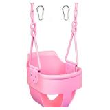 Squirrel Products Pink Outdoor Baby Swing
