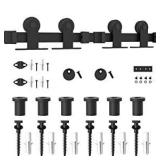 Winsoon T Style Barn Door Hardware, Black, 8 Foot