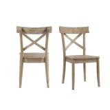 The Gray Barn Whistle Stop X-back Wooden Side Chair Set- Retail:$195.49