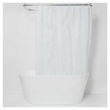 Solid Super Soft PEVA Shower Liner White - Room Essentials - 70Lx71W