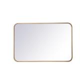 Ezra Soft Corner Metal Rectangular Mirror- Retail:$169.99