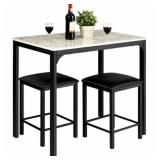 Costway 3pcs Minimalist Dining Set