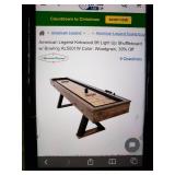 American Legend Kirkwood 9’ LED Light Up Shuffleboard Table with Bowling