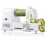 BELLA 4-in-1 Automatic Electric Spiralizer & Slicer, Quickly Prep Healthy Veggie or Fruit Spaghetti, Noodles or Ribbons, Easy To Clean, Recipe Book Included, White