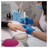 30000RPM Portable Nail Drill Machine, AZ GOGO Professional Rechargeable Electric Efile Nail Drill for Acrylic Gel Nails, Manicure/Pedicure, Polishing, Cuticle - Salon or Home Useï¼Blueï¼