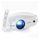 Crenova Mini Projector,1080P Supported Outdoor Movie Projector, 4500 Lux Portable Phone Projector for Home Theater with Max 200" Projection Size, Compatible with iPhone, Android, TV Stick, HDMI,USB