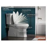 KOHLER K-4636-0 Cachet Quiet Close Toilet Seat, White