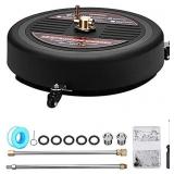 BITOWAT Power Washer Surface Cleaner with Universal Wheel 15" Power Washer Accessory 1/4" Quick Connector with 2 Extension and 2 Replacement Nozzles