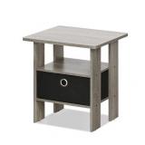 Furinno Andrey End Table Night Stand with Bin Drawer, Multiple Colors