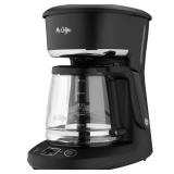 Mr. Coffee 12-Cup Programmable Coffeemaker, Black/Chrome