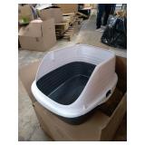 Arm & Hammer Rimmed Wave Pan Cat Litter - L - Dark Gray