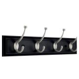 Liberty Hardware - Coat rack - 8 hooks - MDF - black