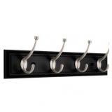 Liberty Hardware - Coat rack - 8 hooks - MDF - black