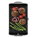 New House Kitchen Electric Smokeless Indoor Grill, Large Non-Stick Cooking Surface, Temperature Control for Smoke-Free BBQing, Dishwasher Safe Removable Water Tray, Portable Kitchen Griddle, Black