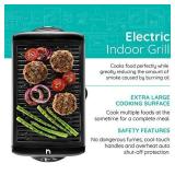 New House Kitchen Electric Smokeless Indoor Grill, Large Non-Stick Cooking Surface, Temperature Control for Smoke-Free BBQing, Dishwasher Safe Removable Water Tray, Portable Kitchen Griddle, Black