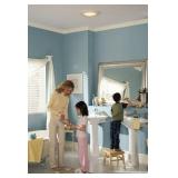 Broan-NuTone 751 Round Fan and Light Combo for Bathroom and Home, White Grille with Glass Lens, 100-Watts, 5.0 Sones, 100 CFM