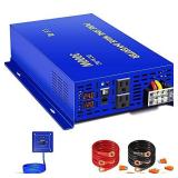 XYZ INVT 3000W Pure Sine Wave Power Inverter - 24V DC to AC 120V 110V with 15ft Cable Remote Switch Controller, Surge Power 6000w, Power Converter for Off Grid Solar Power System. (3000W 24V/15ft RC)