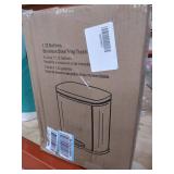 iTouchless SoftStep 1.32 Gallon Small Bathroom Stainless Steel Step Trash Can, 5 Liter Pedal Bin, Removable Inner Bucket, Soft and Silent Open and Close