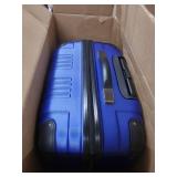 Kenneth Cole Reaction Out Of Bounds Luggage Collection Lightweight Durable Hardside 4-Wheel Spinner Travel Suitcase Bags, Cobalt Blue, 28-Inch Checked