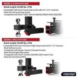 oEdRo Adjustable Trailer Hitch Ball Mount/Forged Aluminum Shank, 2.5" Receiver/8" Drop 2" & 2-5/16" Combo Tow Balls w/Double Pin Key Locks, 15000 lbs, Anodized Black