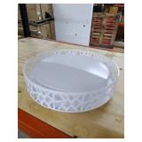 DLLT 35W Modern Dimmable Ceiling Light with Remote, 18.5" LED Round Flush Mount Lighting Fixture for Living Room, Bedroom, Kitchen, Dining Room, Timing, 3000K-6000K, 3-Light Color Changeable(White)