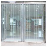 Mophorn 12PCS Plastic Curtain Strips, 48Inch (4ft) Width X 84Inch (7ft) Height PVC Strip Door Curtain, 0.08 Inch Thickness Vinyl Strip Door Curtain 50% Overlap for Doors